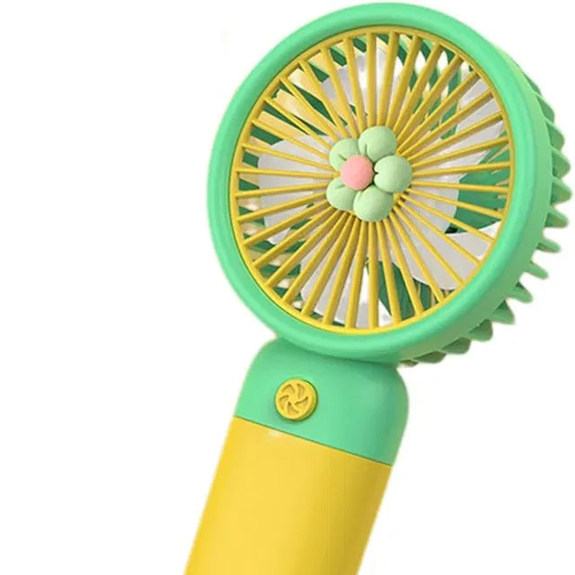 Portable Handheld Fan - Ultra Quiet Little Flower Handheld Fan | Battery Operated Fan, Handheld Fan for Outdoor Travel Commute